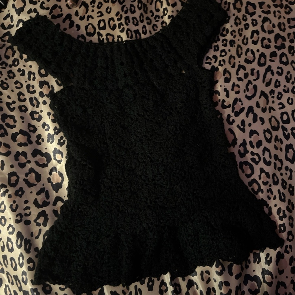 Black Knit Top Size xs/s